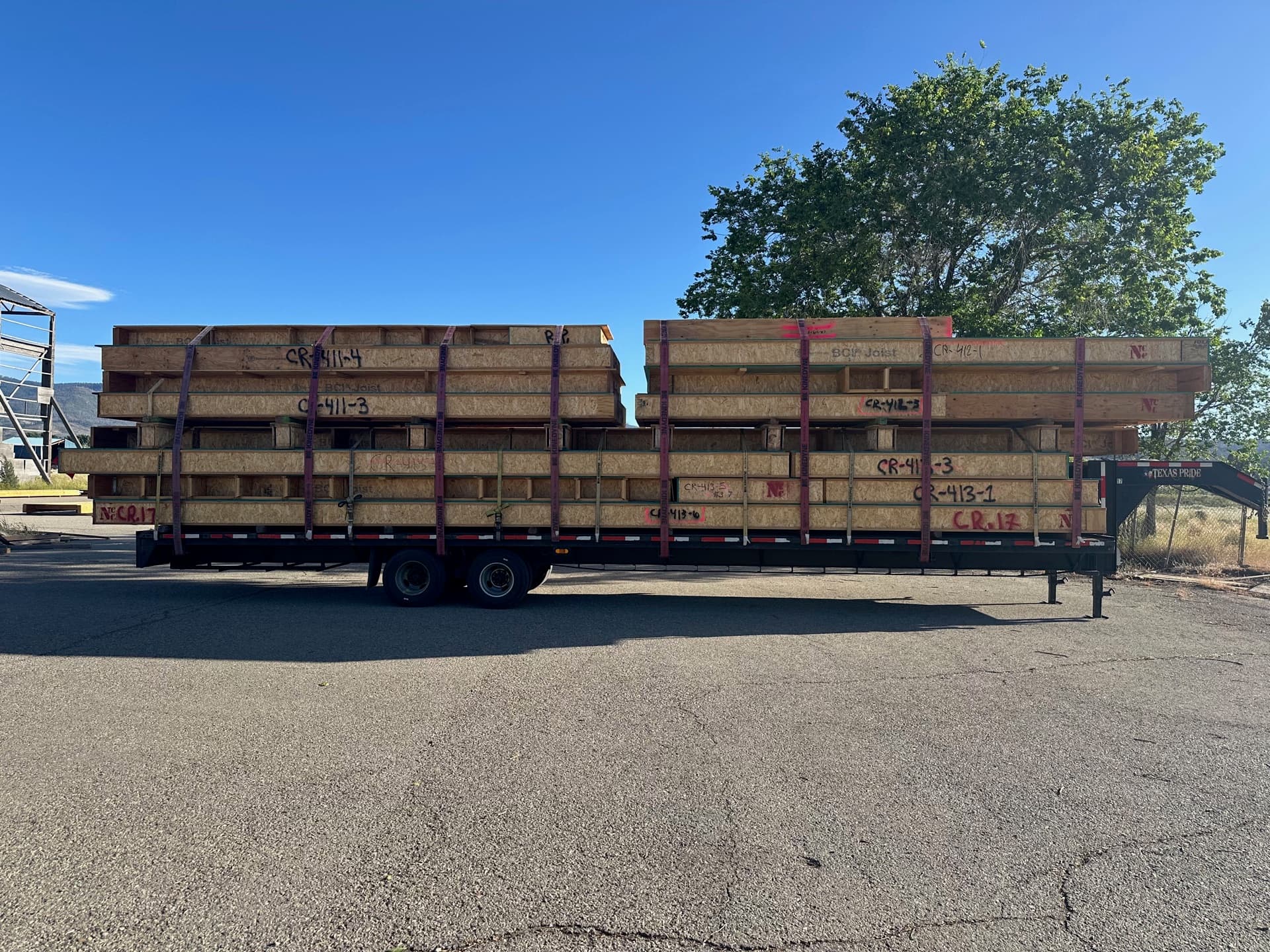 NCC trailer loaded with cassette panels
