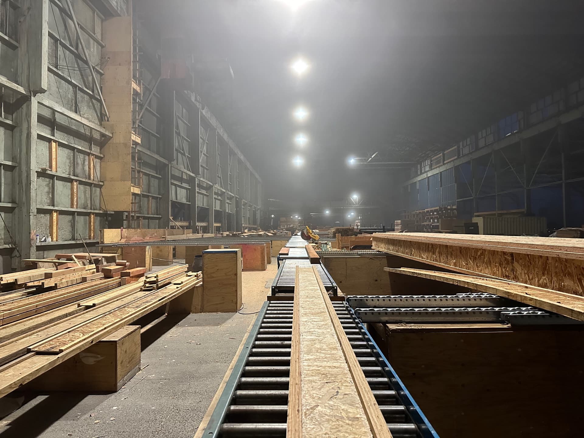 Roller conveyor production line inside NCC factory